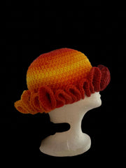 Brim ruffle hat