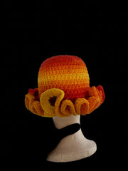 Brim ruffle hat