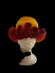 Brim ruffle hat