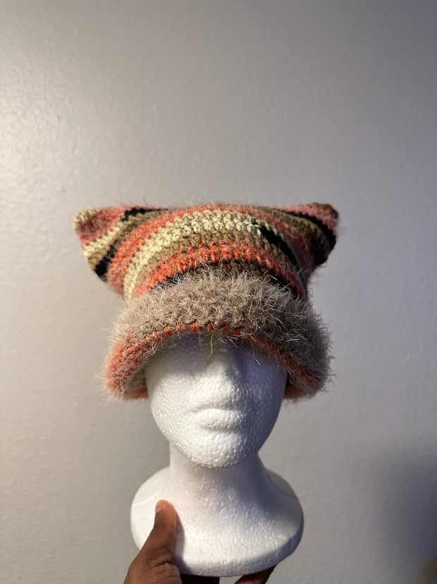 Crafted Cat Knit Hat