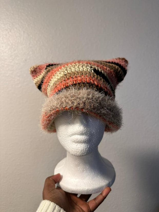 Crafted Cat Knit Hat